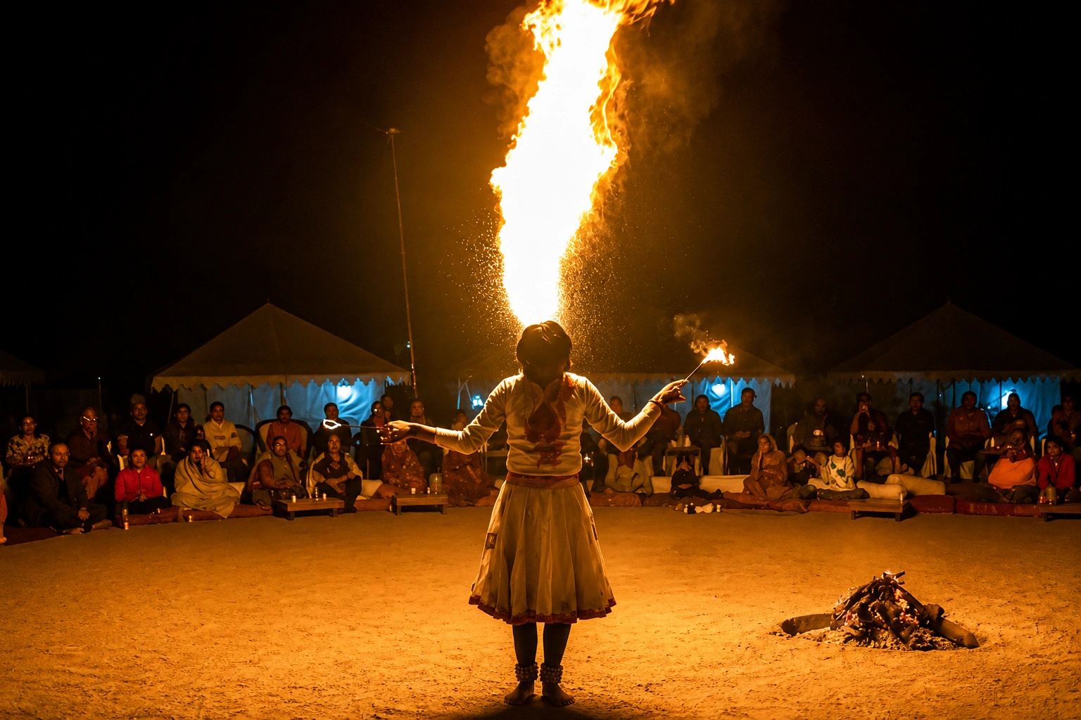 Fire performance around the bonfire